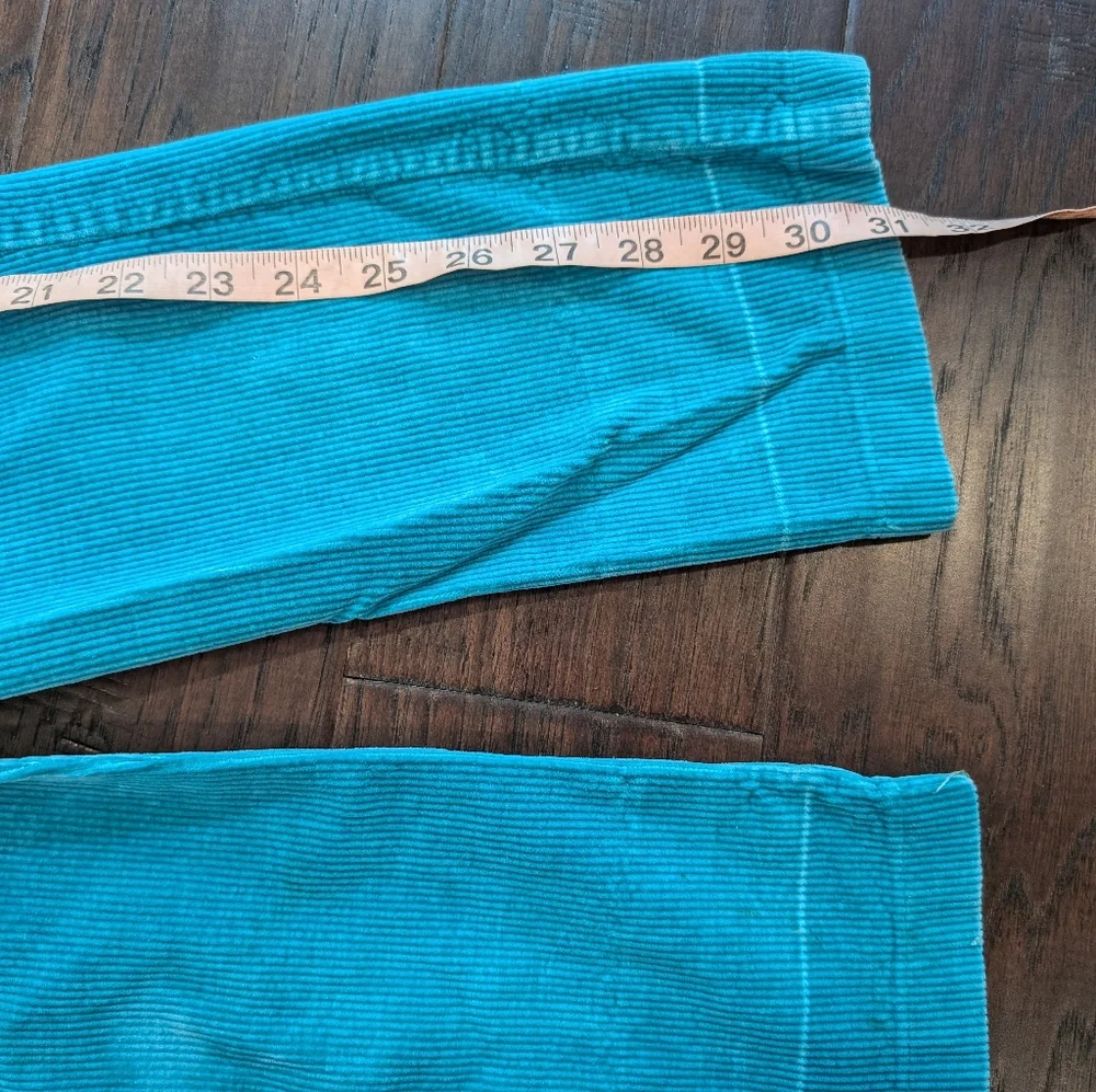 VINTAGE girls teal blue corduroy bib overalls cords size 4t